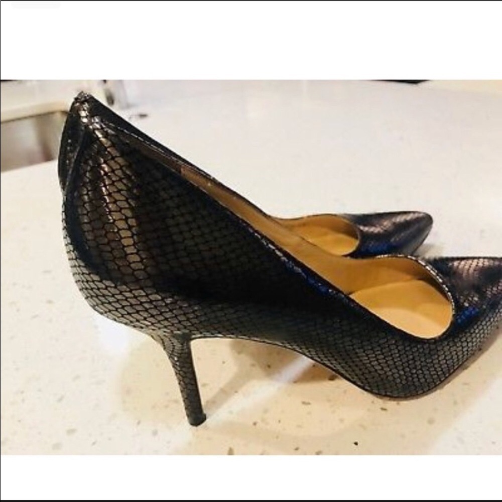 Cole Haan pumps, snakeskin imprint. .